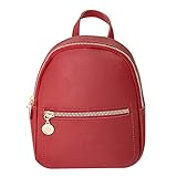 TDEOK Kinder Rucksäcke 3 Jahre Mode Frauen Schultern kleiner Rucksack Brieftasche Handy-Kuriertasche Kindergarten Rucksäcke (Red, 18cmX6cmX20cm)