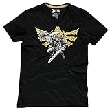 The Legend of Zelda Männer T-Shirt schwarz XXL 100% Baumwolle Fan-Merch, Gaming, Triforce
