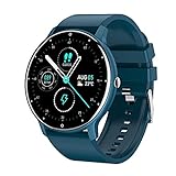 Smartwatch GPS Fitness Aktivitätstracker mit IP6.7wasserdicht, Herzfrequenzüberwachung, Kalorien, Schrittzähler für Herren Damen Smartwatch ZL02 blau