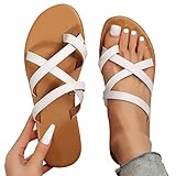 Sandalen Damen Flach Bequem Flip Flops Slippers Sandaletten Elegante Zehentrenner Hausschuh Slipper Sandals Abendschuhe Flip-Flops Sommerschuhe Sommerschuhe Sandaletten Römische Schuhe