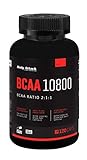 Body Attack - BCAA 10800, 300 Stk. Maxi Caps, 100 Portionen, extrem hochdosierte BCAAs (1200 mg) im Aminosäuren-Verhältnis 2 : 1 : 1 (L-Leucin : L-Valin : L-Isoleucin), Vitamin B6, Made in Germany