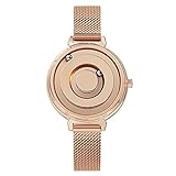 EUTOUR Damen Analog Schweizer Quarz Uhr Magnetische Minimalist Armbanduhr mit Edelstahl Mesh Armband 36 mm