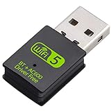 XVZ USB Bluetooth Dongle, WLAN Adapter, WiFi Stick 600 Mbit/s, Dual Band, 2.4G / 5G, kabellose Wi-Fi Adapter Netzwerkkarte für Laptop, Desktop, Windows 10/8 / 8.1/7