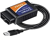 FORScan ELMconfig OBD2 Adapter - USB Scanner mit MS-CAN/HS-CAN Schalter - Professionelles OBDII Diagnose Scan Tool für Ford und Mazda…