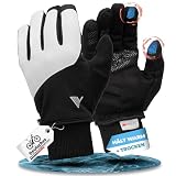MIVELO Fahrradhandschuhe mit Thermo-Fleece I Wasserfest & Winddichte Handschuhe I Touchscreen fähig I Winterhandschuhe für kalte Temperaturen I Fahrradhandschuhe Herren Winter (Reflektierend, XL)