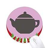 Teekanne China Muster rund Gummi Maus Pad Weihnachtsdekoration