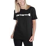 Carhartt Workwear Logo Damen T-Shirt Burgunderrot S