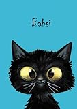 Babsi: Personalisiertes Notizbuch, DIN A5, 80 blanko Seiten mit kleiner Katze auf jeder rechten unteren Seite. Durch Vornamen auf dem Cover, eine ... Coverfinish. Über 2500 Namen bereits verf