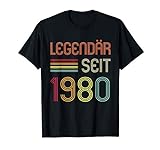 41. Geburtstag Legendär Seit 1980 Geschenk T-Shirt