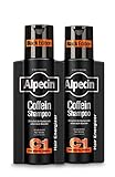 Alpecin Coffein-Shampoo C1 Black Edition - 2 x 250 ml - mit neuem Duft | Natürliches Haarwachstum für Männer | Energie für kräftiges Haar | Haarpflege für Männer - Made in Germany