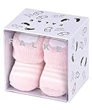 FALKE Unisex Baby Socken Erstlingsringel, Baumwolle, 1 Paar, Rosa (Powder Rose 8900), 0-1 Monate (Neugeborene Ι 50-56cm)