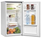 Exquisit Kühlschrank KS85-V-090F | 82 L Nutzinhalt | inkl. Abtau Automatik und Temperaturregelung | Mit Gemüsefach | 3 Ablagen | wechselbarer Türanschlag | grau