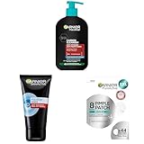 Garnier 3-Schritte Anti-Mitesser & Pickel Behandlung: Tiefenreinigung mit dem BHA Carbon Cleanser, effektive Unreinheitenentfernung mit der Kohle-Maske und schnelle Linderung mit den 8H Pimp
