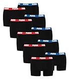 PUMA Herren Boxershorts Unterhosen 100004386 10er Pack, Wäschegröße:2XL, Artikel:-001 red/Blue