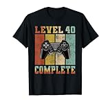 Level 40 complete Gamer Zocker level unlocked 40 Geburtstag T-Shirt