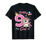 9 Jahre alt Geburtstag Mädchen Geschenke Einhorn 9. Geburtstag T-Shirt