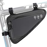 Eyein Bike Triangle Frame Bag, Reflektierende Tasche für den Lenker vorne am Fahrrad Strap-On Sattel Cycling Pouch Storage Tube Bag für Handy Cash, Repair Tool, Schwarz