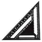 Gotoger Dreieckiges Lineal, 30,5 cm, 30,5 cm, Messwerkzeuge, Aluminium, Holzbearbeitungswerkzeuge, quadratisch, 90 Grad dick, quadratisch, 1 Stück