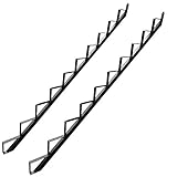 10 Stufen Treppenrahmen Stahl-Treppenwange Treppenholm Geschosshöhe 186cm Schwarz/Ideal für den Einsatz im Innen und Außenbereich