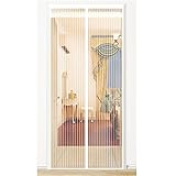 Magnet Fliegengitter Tür Vorhang für Holz, Eisen, Aluminium Türen und Balkon. Magnet Fliegengitter Tür Insektenschutz, Einfache Installation ohne Bohren 95 x 195 cm