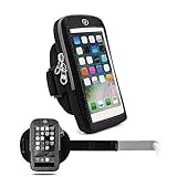 DFVmobile - Waterproof Reflective Armband Case with Touchscreen with 2 Compartments Sport Running Walking Cycling Gym für Nokia 5310 XpressMusic - Black