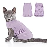 Dociote Hund Pullover - weiche und warm T-Shirt Winter Hundebekleidung Katzenpullover aus Fleece für kleine mittelgroße Hunde Katzen Lila S