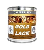 Goldlack Goldfarbe Effektlack Metalleffekt Lack innen & außen für Holz, Metall Bilderrahmen Gold- Effekt wie Blattgold 125ml