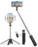 Selfie Stick, Bluetooth Selfie Stick Stativ,4 in 1 Erweiterbar Selfiestick Monopod Selfie-Stange Stab mit Bluetooth-Fernauslöse, 360° Drehbar Monopod Tragbar Handyhalter für 4,7-6,7 Zoll Smartphone.