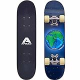 Apollo Kinder Skateboard, kleines Komplett Board mit ABEC 3 Kugellagern und Aluminium Achsen - Holzboard - Coole Designs für Kinder und Jugendliche - Cruiser Boards für Mädchen und Jungen