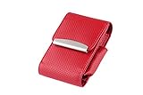 ZIGARETTENBOX Leder Feuerzeug Big Box Big XL XXL 100er Format Long Size Schwarz Braun Rot Magnet Lang Zigarettenetui Magnetverschluss Zigarette Zigaretten Metall 20 28 30 Damen H