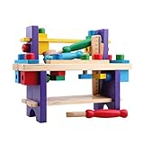 Toyvian Frühe Lernzentrum Holzaktivität Workbench Einfallsreiches Spiel Handauge Koordination Physische Entwicklung Spielzeug Farbenfroh