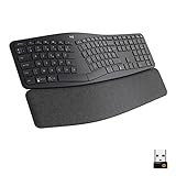 Logitech ERGO K860 - kabellose ergonomische Tastatur mit geteilter Tastenanordnung, FR AZERTY - Grau
