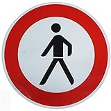 ORIGINAL Verkehrszeichen VERBOT FÜR FUßGÄNGER Nr. 259 Verkehrsschild Verbotsschild Strassenschild Verkehrszeichen StVO Straßenzeichen Verbotschild Schild Verbot für Fußgänger mit RAL Gütezeichen