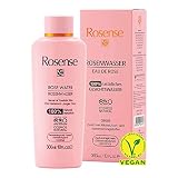 Rosense Rosenwasser 300 ml – feuchtigkeitsspendendes Gesichtswasser zur Gesichtsreinigung Gesichtspflege 100% naturrein veg