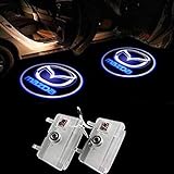 DabbOo 2 Stück Einstiegsbeleuchtung Türbeleuchtung Autotür Logo Türen Projektion Einstiegsleuchte Willkommen Dekorative Geist Lampe 3D Emblem, für Mazda 6 Atenza 2014-2016,A