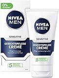 NIVEA MEN Sensitive Gesichtspflege Creme im 1er Pack (75 ml), Feuchtigkeitscreme für Männer mit empfindlicher Haut, beruhigende Gesichtscreme