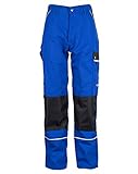 TMG® | Blaue Arbeitshose für Herren, Lange Arbeitshose mit Kniepolstertaschen, viel Stauraum, Männer Arbeitshose | 54