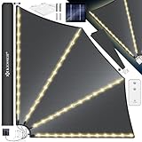 KESSER® Balkonfächer mit LED | klappbar mit Wandhalterung | 140x140cm | Sichtschutz Balkon Windschutz | Balkonsichtschutz | Seitenmarkise | witterungsbeständig | inkl. Montagematerial,