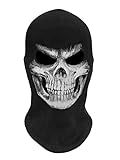 whiteswan Halloween Gesichtsmaske - Horror Maske Skelett Kopfbedeckung Scary Horror Kostüm Cosplay Zubehör Ghost Skull Horror Maske Halloween Für Festivals