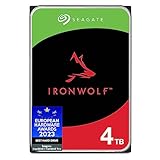 Seagate IronWolf 4 TB interne Festplatte, NAS HDD, 3.5 Zoll, 5400 U/Min, CMR, 64 MB Cache, SATA 6 GB/s, silber, inkl. 3 Jahre Rescue Service, FFP, Modellnr.: ST4000VNZ06