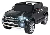 Actionbikes Motors Kinder Elektroauto Mercedes Benz X-Klasse - Lizenziert - 4 x 45 Watt Motor - Multimedia-Touchscreen - Kinderauto (Schwarz Lackiert)