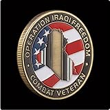 MURABE Gedenkmünze Vereinigte Staaten Irakischer Krieg Veteran Souvenir Bronzemünze Operation Irakische Freiheit OIF Sammelmünze