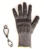 SPEEDSAFE Black N5SP Schutzhandschuh für Profis schützt gegen Schnitt- u. Schlagverletzungen Gratis-Handschuhhalter, Gr. XS – XXXL, schwarz (M)