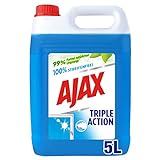 Ajax Glasreiniger 3-Fach Aktiv 5L - Kansiter zum einfachen Nachfüllen der Sprühflasche, 100% streifenfrei, ideal für Büro, Betrieb, Praxis oder zu Hause
