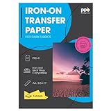 PPD 5 x A4 Inkjet Premium Transferpapier für dunkles Textil, Bügeleisen und Transferpresse PPD-4-5
