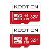 Kootion Micro SD Karte 32GB Speicherkarte MicroSDHC Class 10 Mini SD Karte UHS-I U1 A1 Memory Cards 2er Pack Speicher SD Karten 32G 2 Stück Micro SD Card Memory Karte für Kameras Handy Android Tablet
