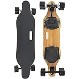 YCQY Elektrisches Skateboard mit Kabelloser Fernbedienung, Elektrisches Longboard Double Propulses Skateboard für Jugendliche und Erwachsene, 40Km/H Höchstgeschwindigkeit, 18Km Reichweite