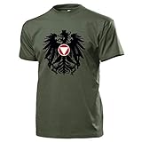 Bundesheer Österreich Adler Wappen Logo Abzeichen Heer Militär - T Shirt #14517, Größe:M, Farbe:Oliv