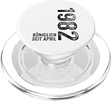 43. Geburtstag Mann 43 Jahre Königlich seit April 1982 PopSockets PopGrip für MagS