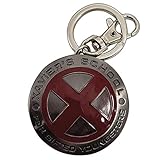 Marvel Schlüsselanhänger X-Men Xavier's School Logo silber, aus Metall, mit Karabiner